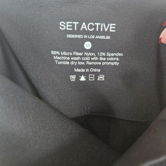 SET Active Sculptflex Power High rise Leggings Black Womens M - Picture 7 of 7